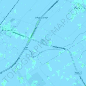 Oosteinde topographic map, elevation, terrain