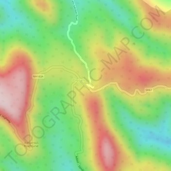 Plappally topographic map, elevation, terrain