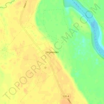 Черняево topographic map, elevation, terrain