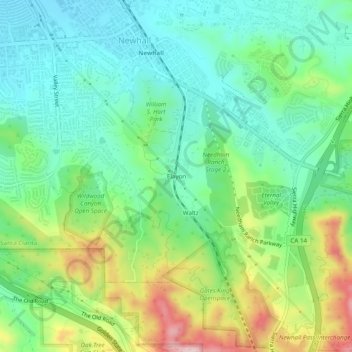 Elayon topographic map, elevation, terrain