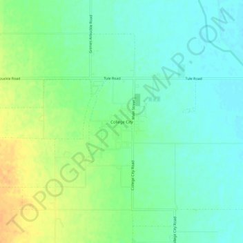 College City topographic map, elevation, terrain