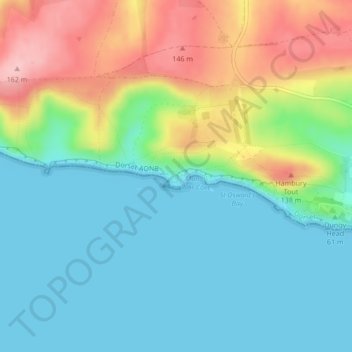 Britwell Drive topographic map, elevation, terrain