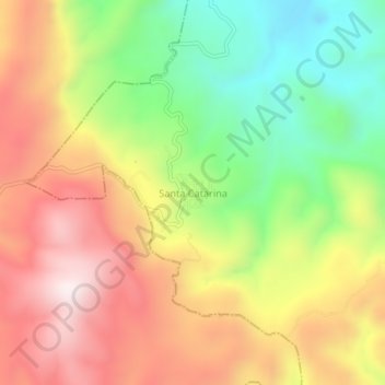 Santa Catarina topographic map, elevation, terrain