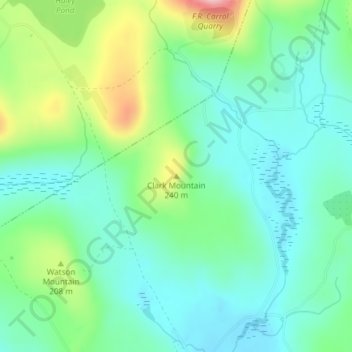Clark Mountain topographic map, elevation, terrain