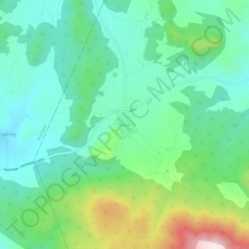 Yazılı topographic map, elevation, terrain