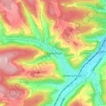 Oberschüpf topographic map, elevation, terrain