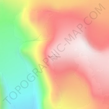 Raudskarvfjellet topographic map, elevation, terrain