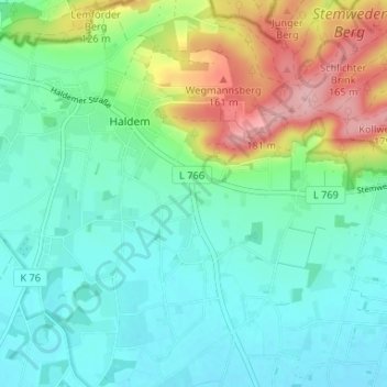 Schepshake topographic map, elevation, terrain