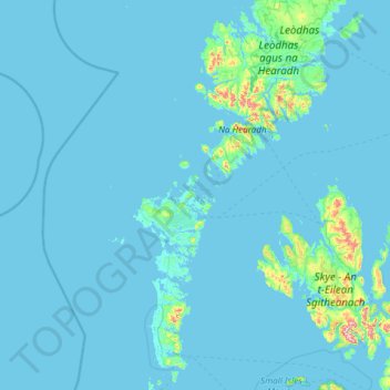 Western Isles topographic map, elevation, terrain