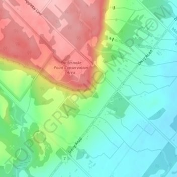 Pinnacle Lookout topographic map, elevation, terrain