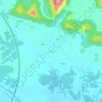 Kik topographic map, elevation, terrain