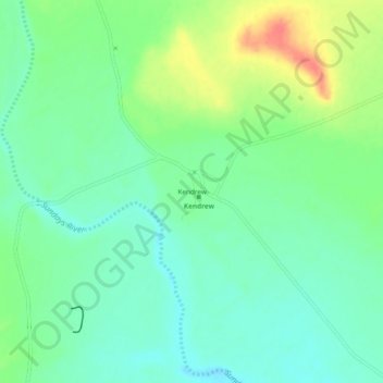 Kendrew topographic map, elevation, terrain