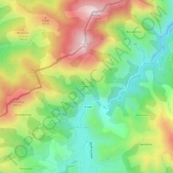Xiloenea topographic map, elevation, terrain