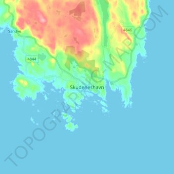 Skudeneshavn topographic map, elevation, terrain