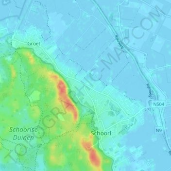Bregtdorp topographic map, elevation, terrain