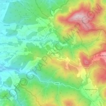 Burchietto topographic map, elevation, terrain
