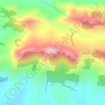 Cruzeiro topographic map, elevation, terrain