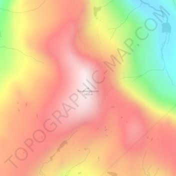 Raudbergsnuten topographic map, elevation, terrain