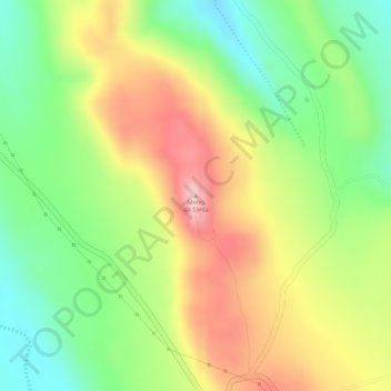Morro da Santa topographic map, elevation, terrain