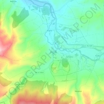 Torre topographic map, elevation, terrain