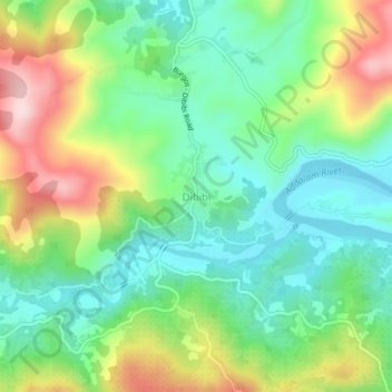 Dibibi topographic map, elevation, terrain