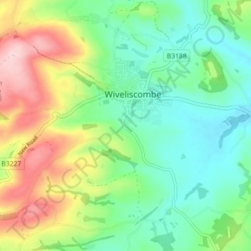 Hartswell topographic map, elevation, terrain