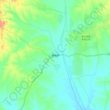 南甸镇 topographic map, elevation, terrain