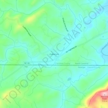 Culberson topographic map, elevation, terrain