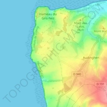 Waringzelle topographic map, elevation, terrain