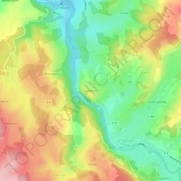 Verdezun topographic map, elevation, terrain