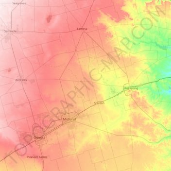 Martin topographic map, elevation, terrain