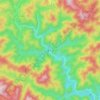 溪下乡 topographic map, elevation, terrain
