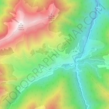 Faup topographic map, elevation, terrain