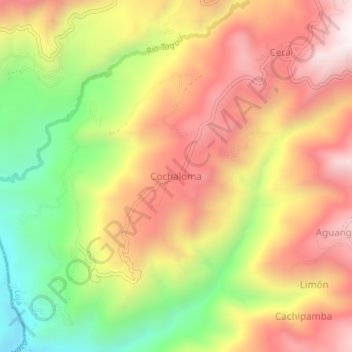 Cochaloma topographic map, elevation, terrain