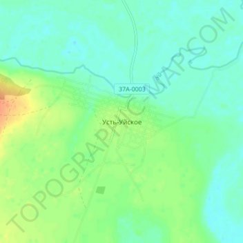Усть-Уйское topographic map, elevation, terrain