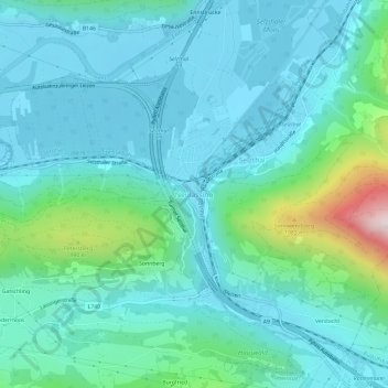 Neulassing topographic map, elevation, terrain
