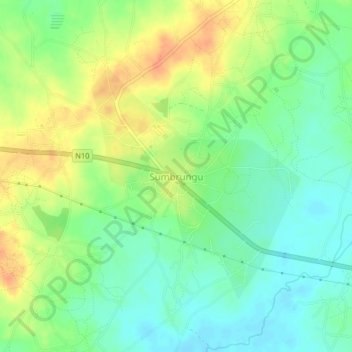 Sumbrungu topographic map, elevation, terrain