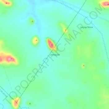 Cansação topographic map, elevation, terrain