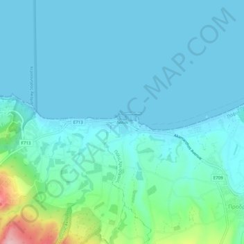 Latchi topographic map, elevation, terrain