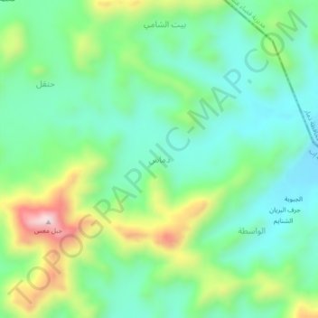 Dimas topographic map, elevation, terrain