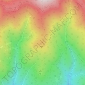 Brat topographic map, elevation, terrain