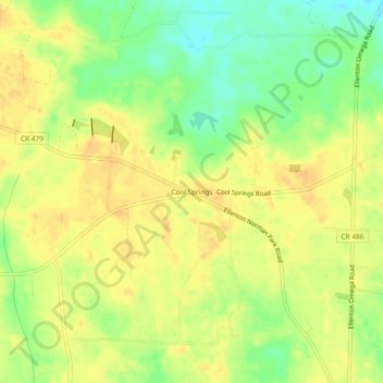 Cool Springs topographic map, elevation, terrain