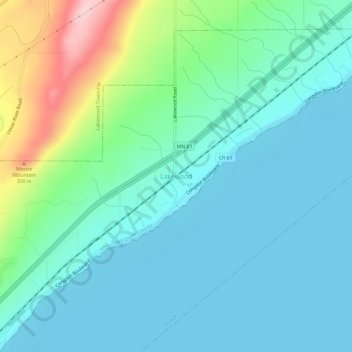 Lakewood topographic map, elevation, terrain