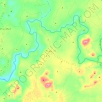 Manuto topographic map, elevation, terrain