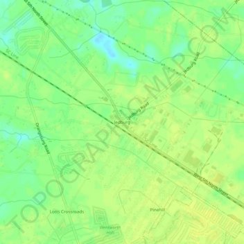 Jedburg topographic map, elevation, terrain