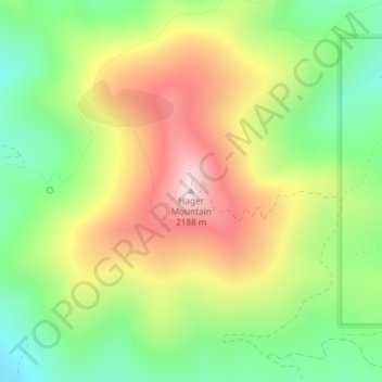Hager Mountain topographic map, elevation, terrain