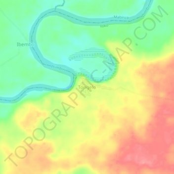 Tongelo topographic map, elevation, terrain