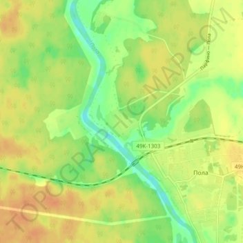 Турно topographic map, elevation, terrain