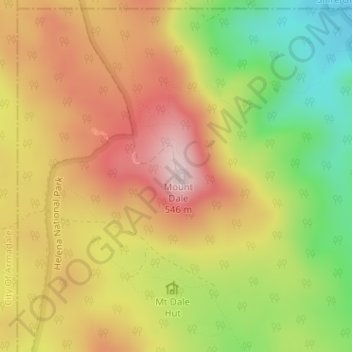 Mt Dale Lookout topographic map, elevation, terrain