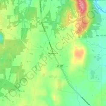 Rougemont topographic map, elevation, terrain